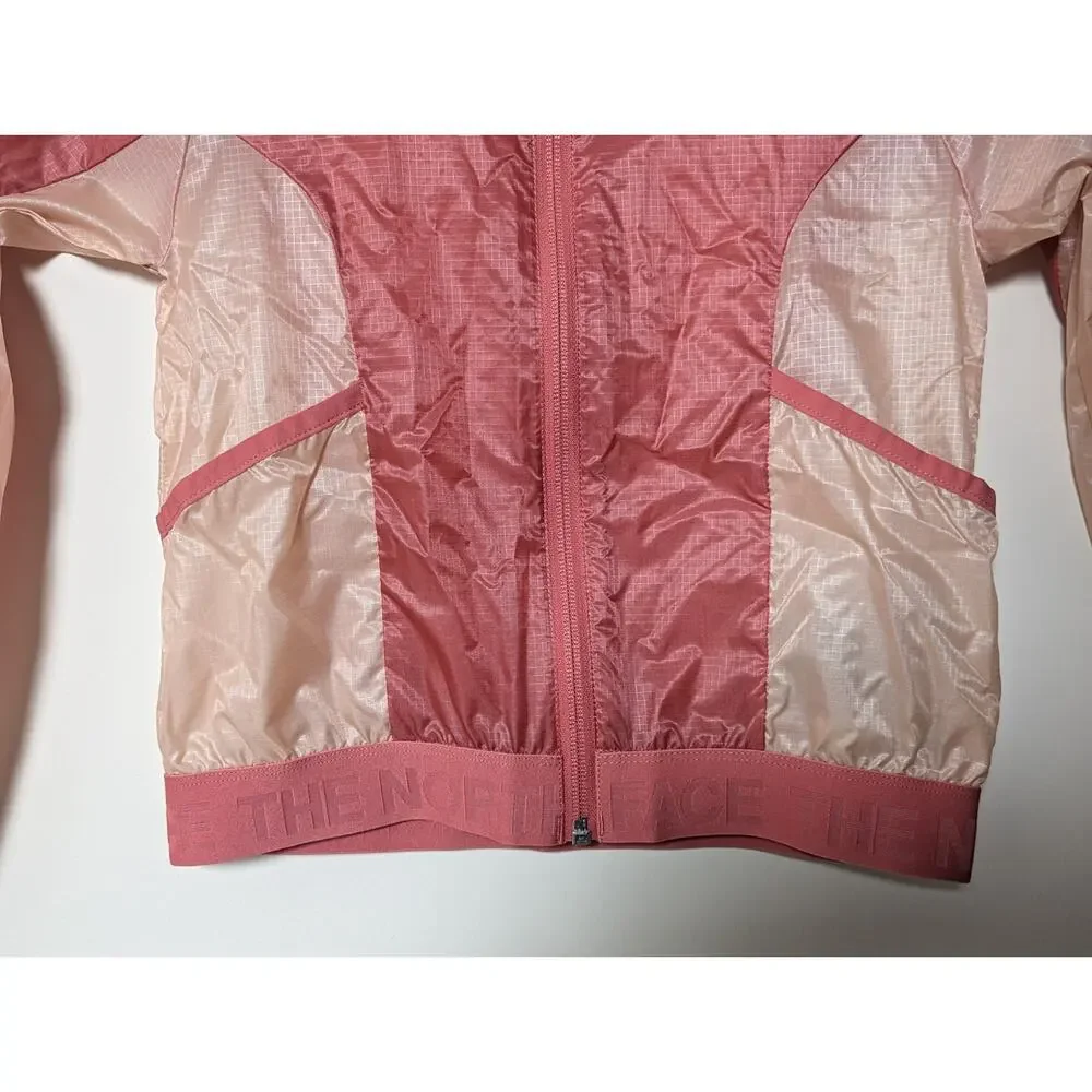 NWT The North Face Windwall Hoodie Pink Jacket Size S/7-8 Slate Rose